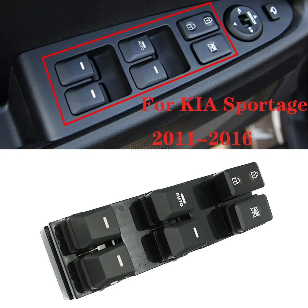 For KIA Sportage R 2011-2016 Power Master Window Lift Control Switch Front Left LH Driver Side 93570-3W000