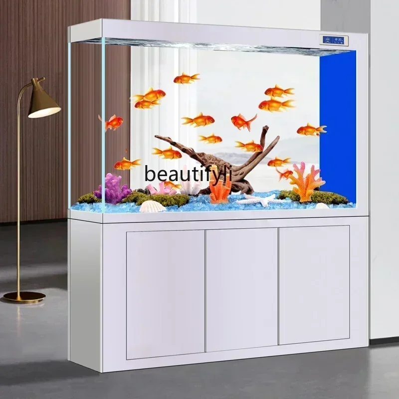 

Jinjing Super White Glass Entrance Screen Dragon Fish Tank Living Room Large Change Water Aquarium