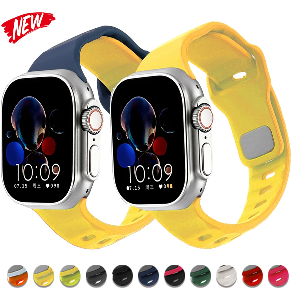 Silikon-Sportarmband mit unregelmäßigem Banddesign für Apple Watch Ultra 49mm 38mm 42mm 44mm 45mm 46mm für iWatch Series 11 10 9 8 7 SE 6 5 4