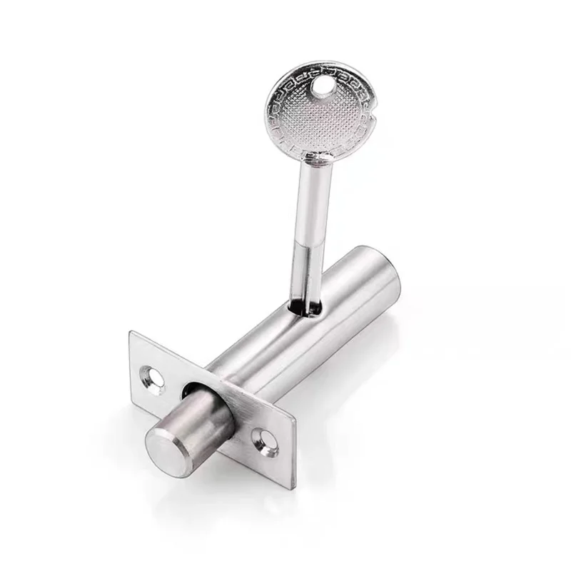 2 Set New Security Door Bolts With Fitting & Star Key Secure Strong Dead Lock Stainless Steel Invisible Latches Bolts