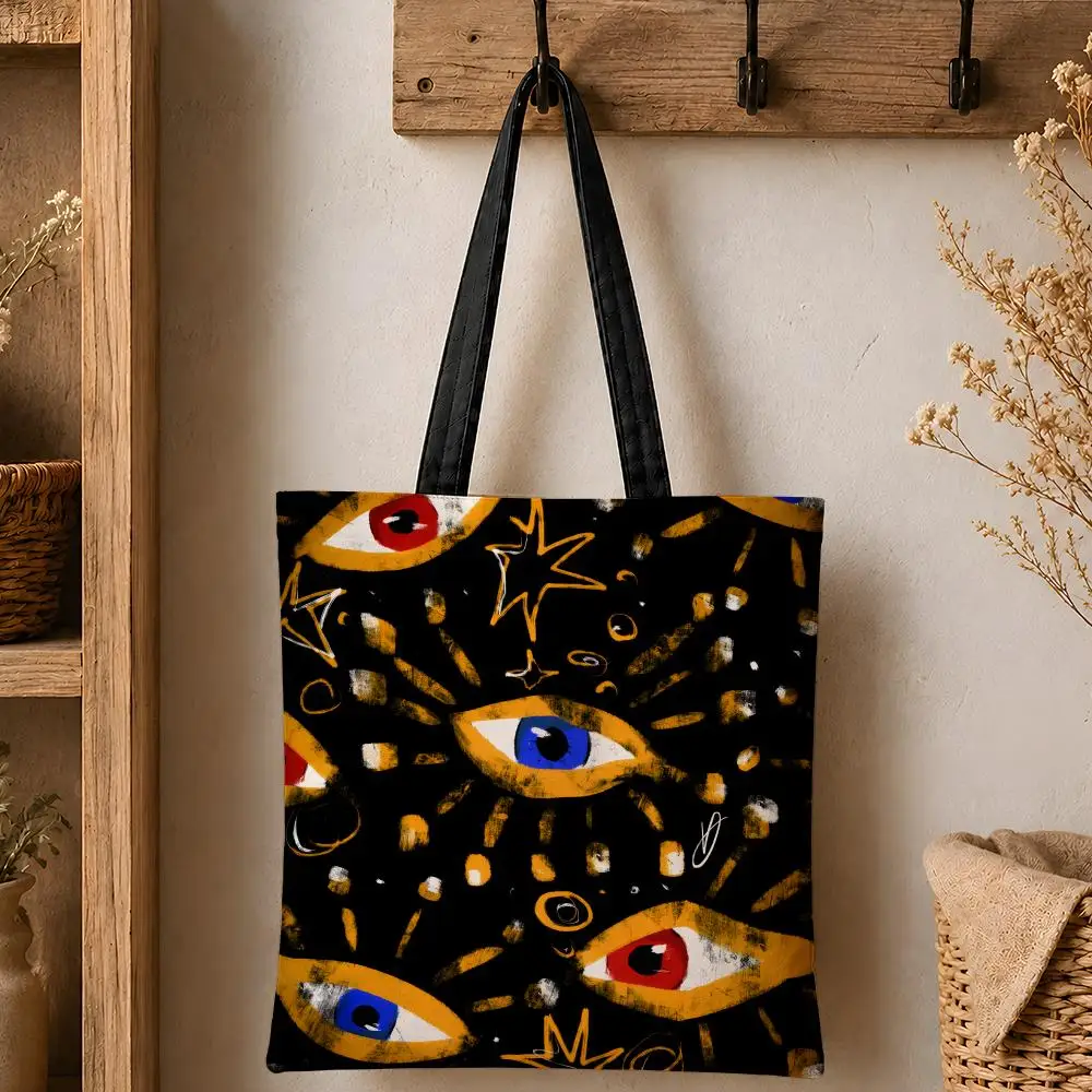 Luxuriöse S-Schiaparelli Aufbewahrungstaschen Modische Baumwoll-Canvas-Tragetasche 12/16oz Umweltfreundliche Wiederverwendbare Einkaufstasche mit Großer Kapazität – Detail 13