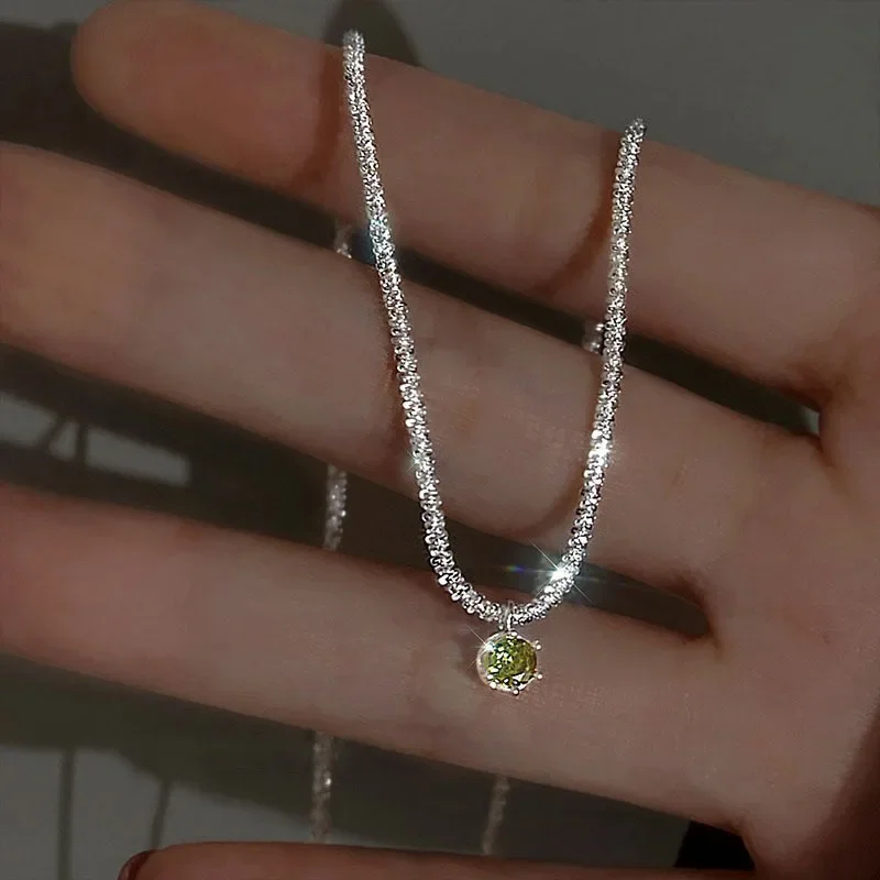 New Sparkling Starry Choker Necklace For Women Anniversary Bridal Wedding Clavicle Flat Chain Necklace Gift Jewelry