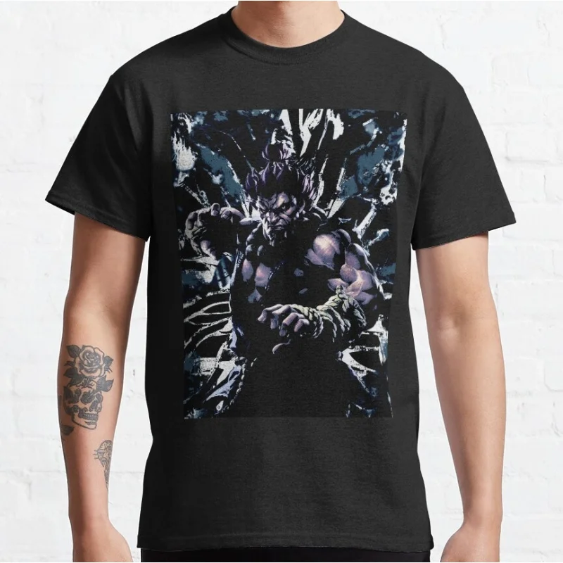 

Gouki the demonic power 80s Combat Street fighter Gift t shirt Retro Arcade game Graphic Tee Y2K Clothes Large size Tops