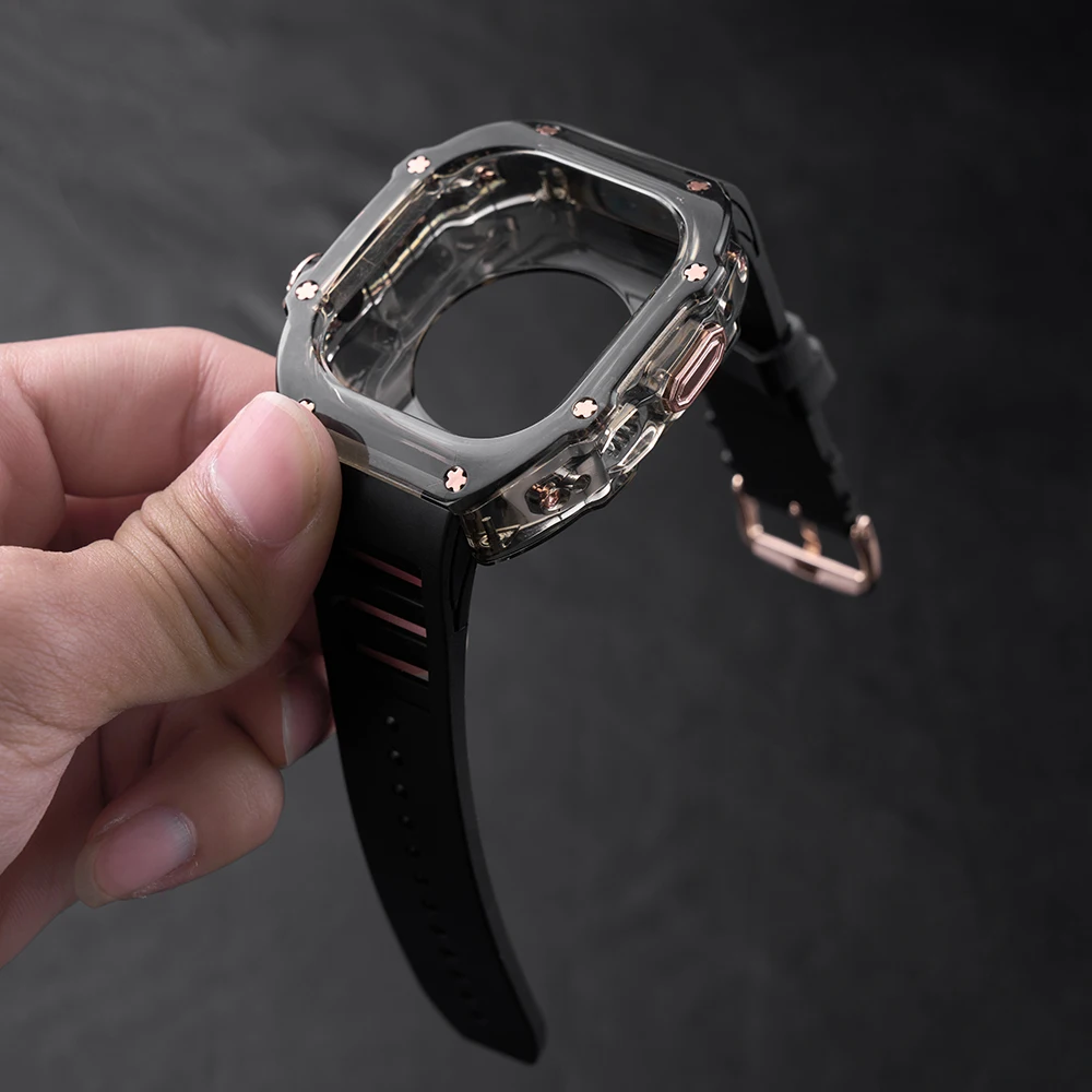 غطاء حزام ناعم لساعة أبل الترا باند 1 2 3 49 مللي متر حافظة ل iwatch Ultra 3 حالات حزام الساعات أساور رياضية من السيليكون كوريا