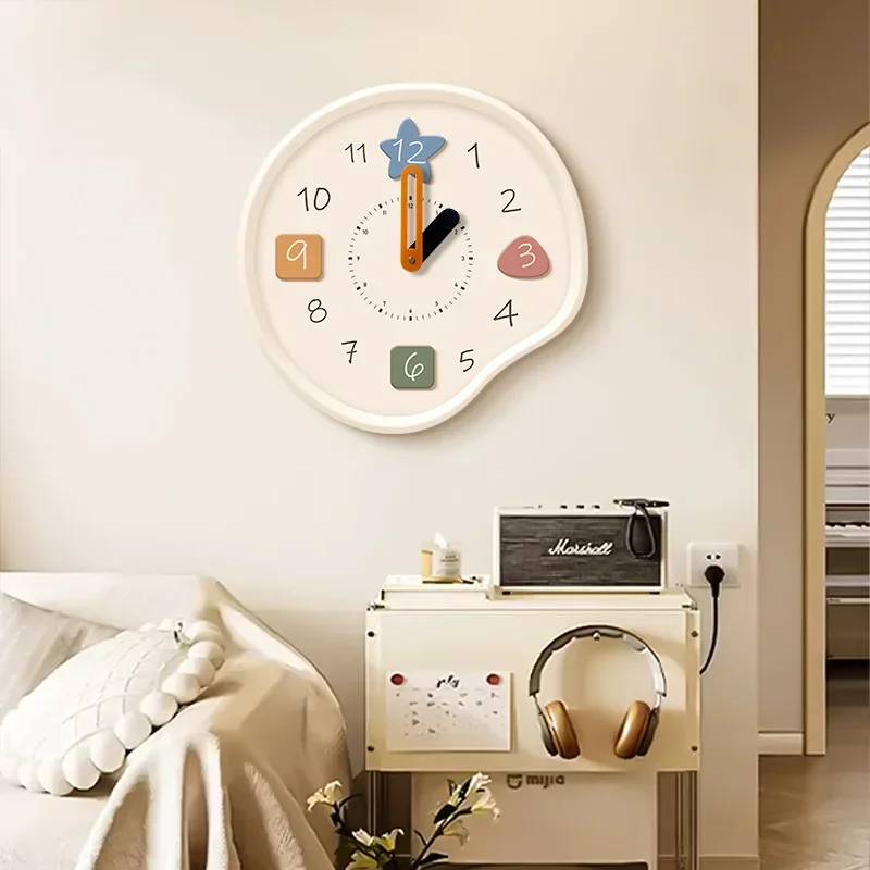 

Cream Style Decoration Wall Clocks Silent Electronic Modern Art Mural Wall Clocks Cute Minimalist Design Home Decor Horloge LLWC