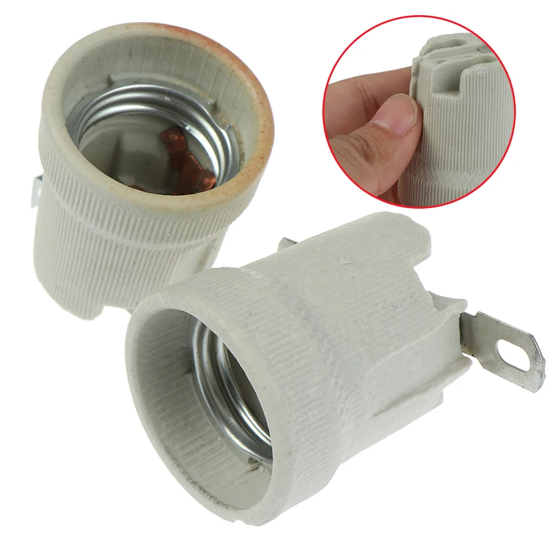 

1pc Lamp Base E27 Vintage Ceramic Edison Lamp Fittings Socket Lamp Base Holder Accessory Fixing Bracket Large Screw Cap