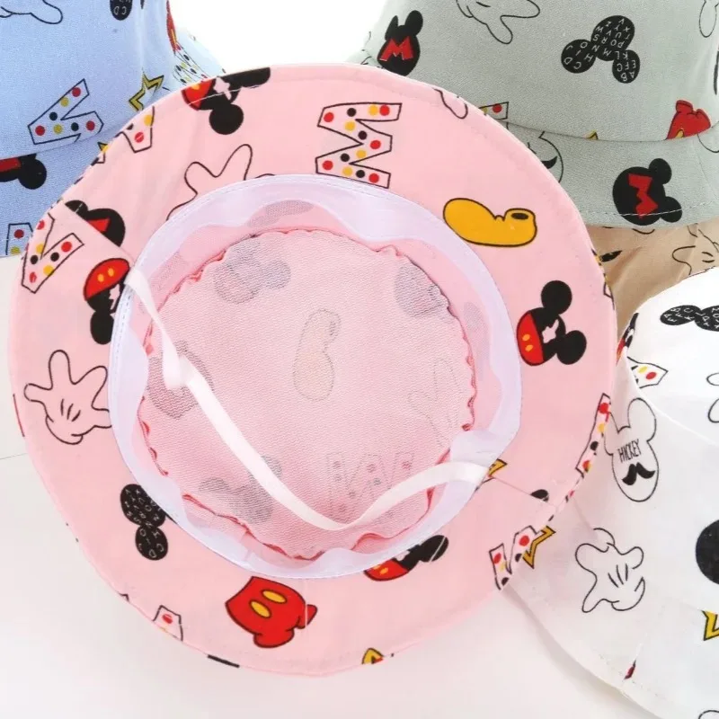 Nieuwe Mickey Minnie Mouse Katoen Opvouwbare Emmer Hoed Unisex Outdoor Zonnebrandcrème Hoed Jongens Meisjes Kinderhoed Voor Kinderen Gift