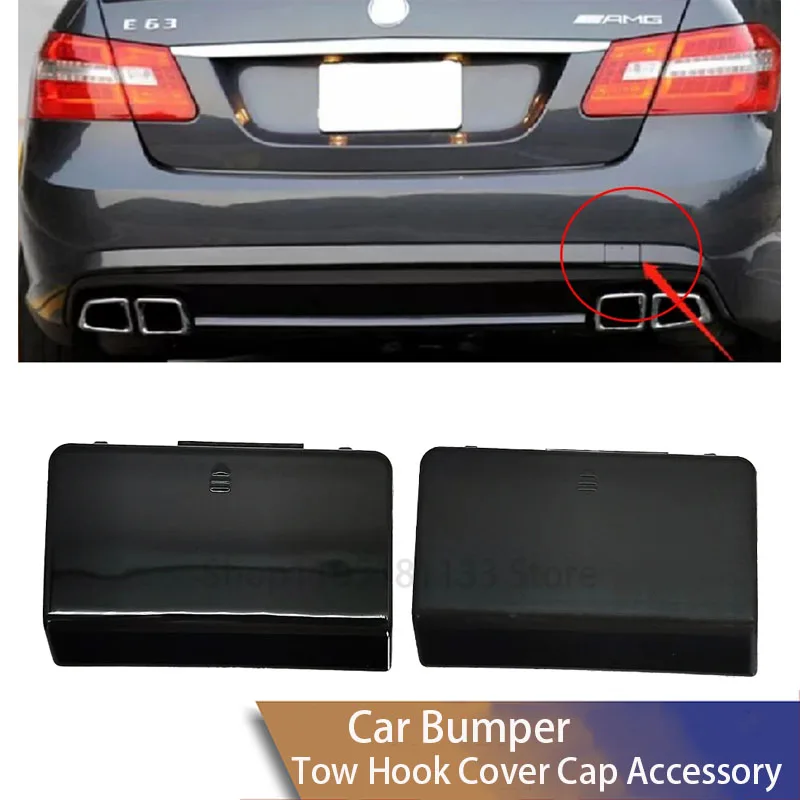 For Mercedes W212 E Class Rear Bumper Tow Hook Cover 2128850426 Black AMG Specific E300 E63 Performance Series