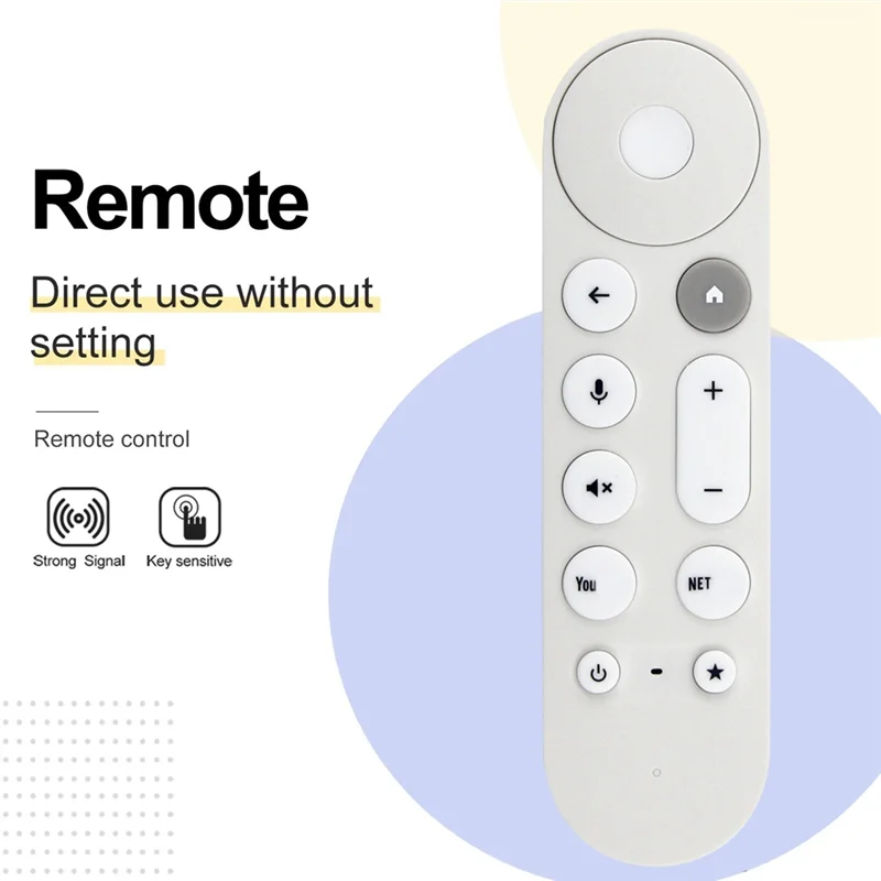 

GY3LE Замените голосовой пульт дистанционного управления для Google Chromecast 4K Snow Streaming Media Player Пульт дистанционного управления