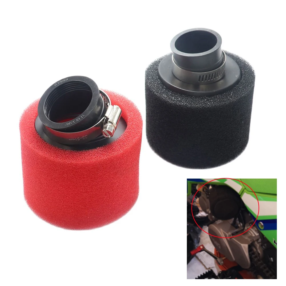 Black and Red Foam Air Filter 35mm 38mm 42mm 45mm 48mm 50mm 60mm Sponge Cleaner Moped Scooter Dirt Pit Bike Motorcycle