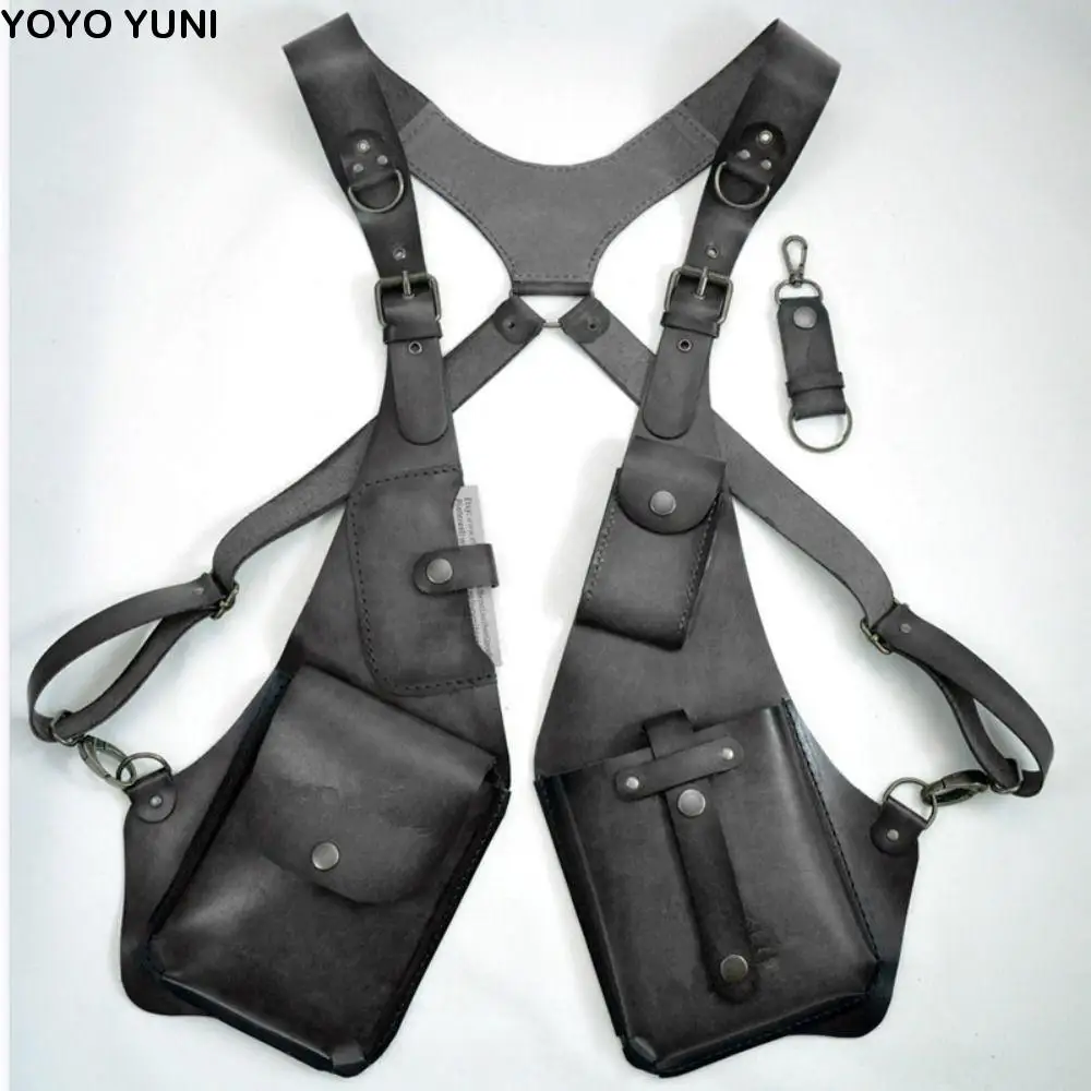 

Retro Vintage Underarm Strap Wallet Pocket Vest Bag Anti-Theft Mobile Phone Purse Steampunk Gothic Shoulder Harness Bag Cosplay