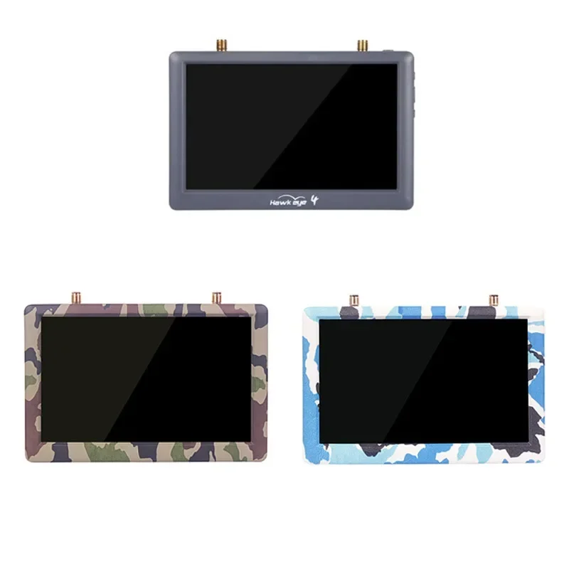 ホークアイリトルパイロット 4 5.8 グラム 48ch ダイバーシティデュアルレシーバー 5 インチ 800x480 700lux 内蔵 Dvr Fpv モニター Rc ドローン車両用