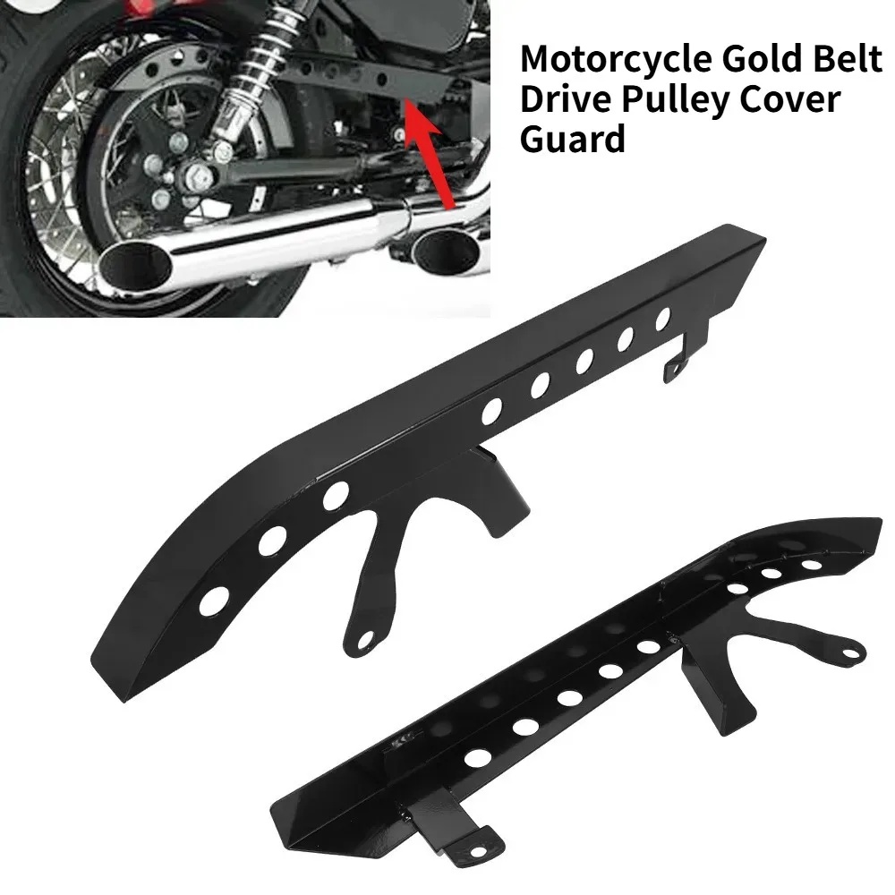 

Motorcycle Gold Belt Drive Pulley Cover Guard For Harley Sportster 883 1200 X48 Dyna