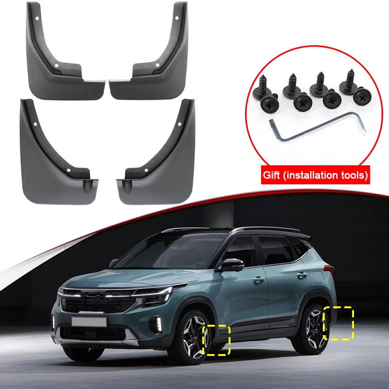 

Car Styling For KIA Seltos SP2 2020-2023 2024 ABS Car Mud Flaps Splash Guard Mudguards MudFlaps Front Rear Fender Accessories