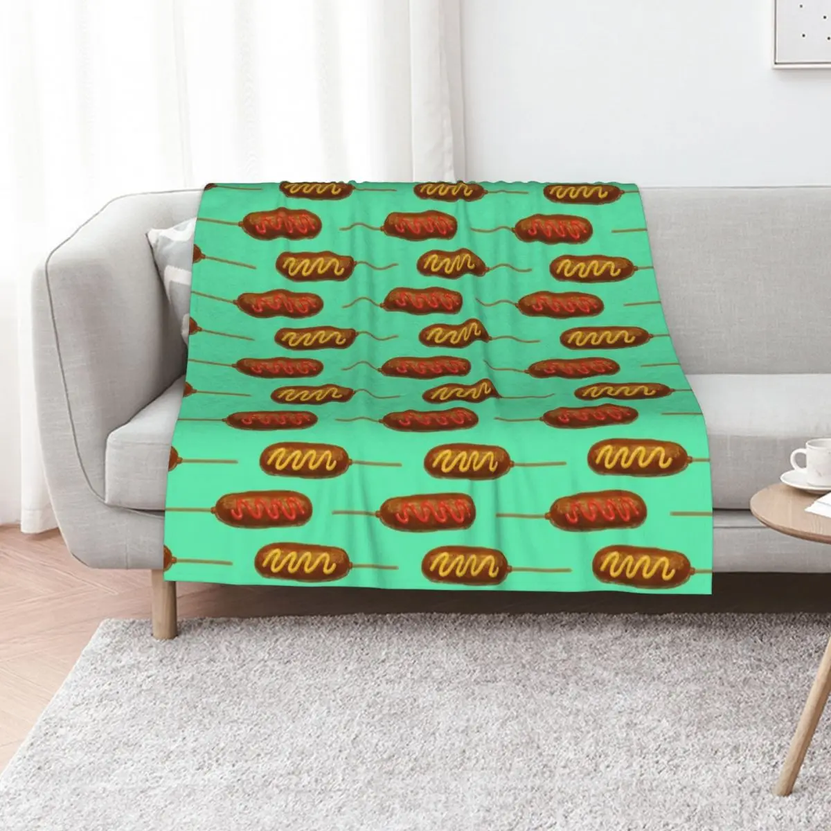 Corn Dogs Throw Blanket Decorative Beds Luxury Flannels Kid'S sofa bed Heavy Blankets