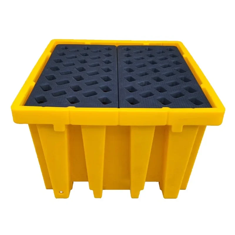 Large sump capacity 1350L plastic  tank spill containment pallets