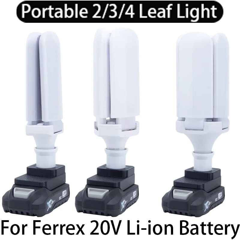 Foldable Wireless Fan Blade LED Work Light For Ferrex 20V Battery Portable Daylight Family Camping Outdoor Travel Lamp