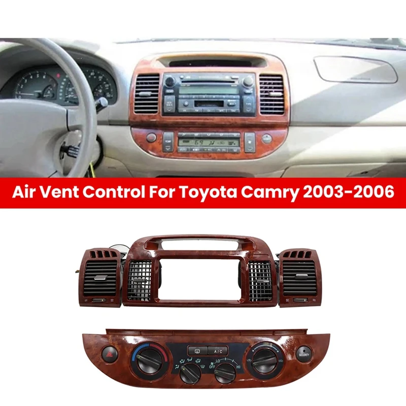 

Air Conditioning Vent Car Air Conditioning Accessories For Toyota Camry 2003-2006 Outlet Panel Button Walnut