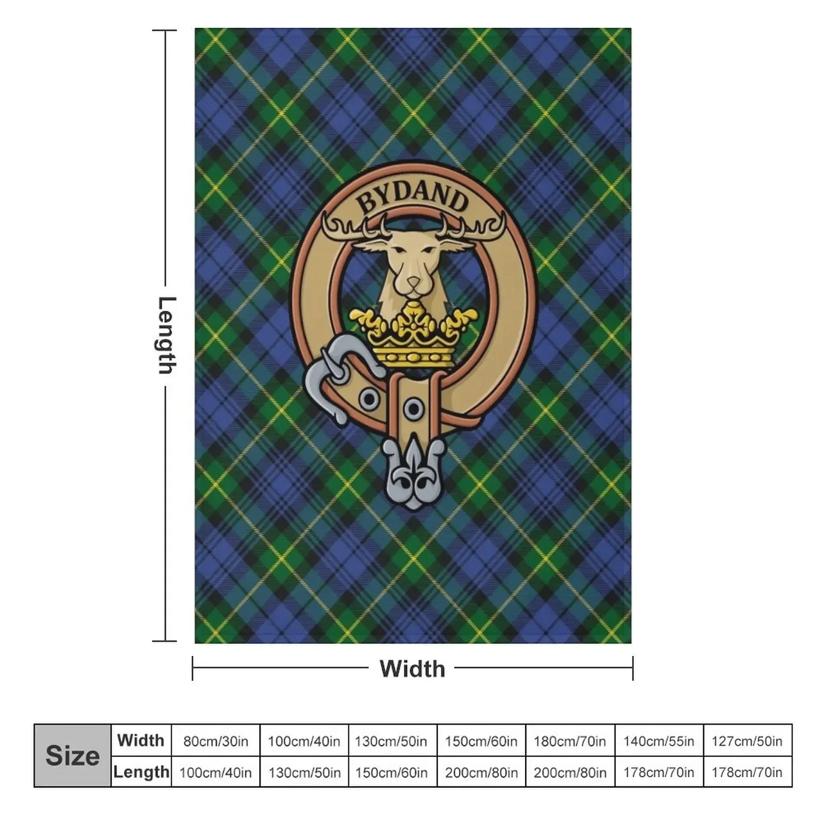 Clan Gordon Crest over Tartan Throw Blanket Custom blankets ands Luxury Soft Beds Blankets