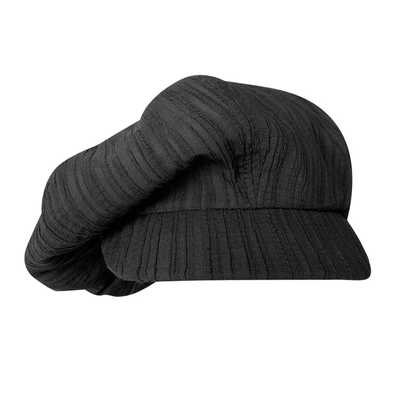 boina-feminina-preta-leve-e-respiravel-estilo-nuvem-plissada-jellyfish-newsboy-pintor
