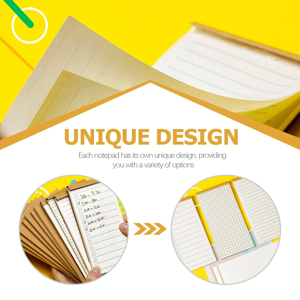 

9Pcs Tear-Off Notepad Set Modern Minimalist Design Daily Planning Pad for Schedules Reminders Homework Office Supplies