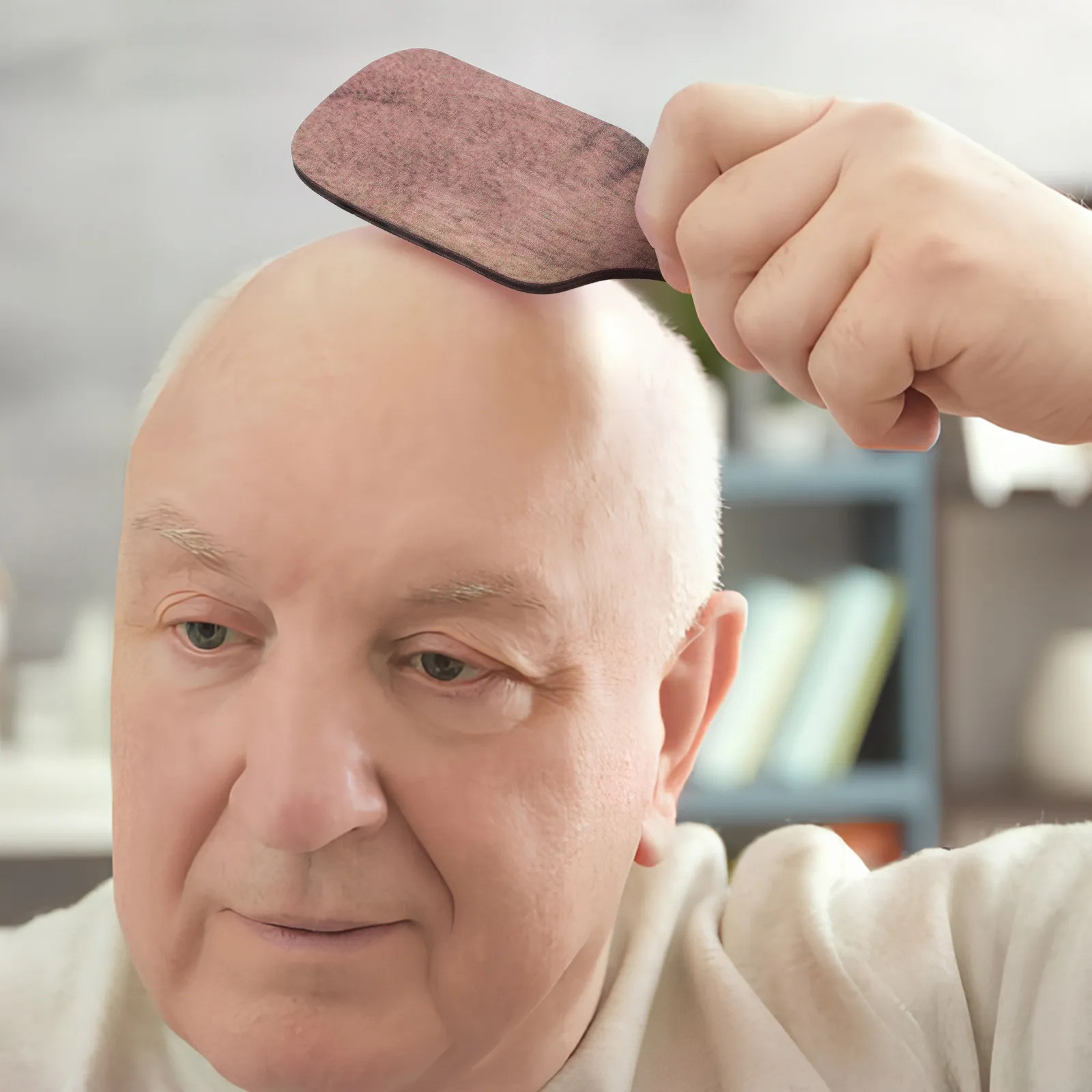 

1 Set Funny Bald Man Brush Comb Unique Hairless Grooming Tool Joke Gift Prank Bald Head Scalp Style Present Fake Hair Comb