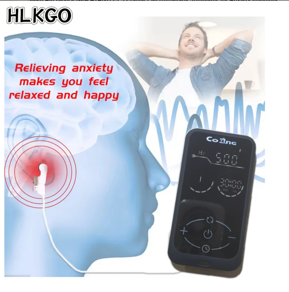 CES Clip Ear Sleep Aid Device for Insomnia Anxiety Relief, Cranial Electrotherapy Stimulator Head Pain Treatment Fast Sleep