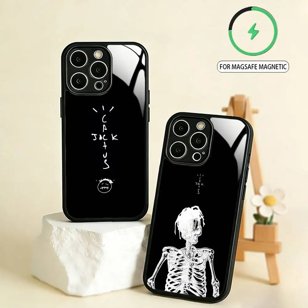 

Rapper T-Travis Scott Phone Case For iPhone17,16,15,14,13,12,11 Plus,Pro Max Magnetic For Magsafe Wireless Charging