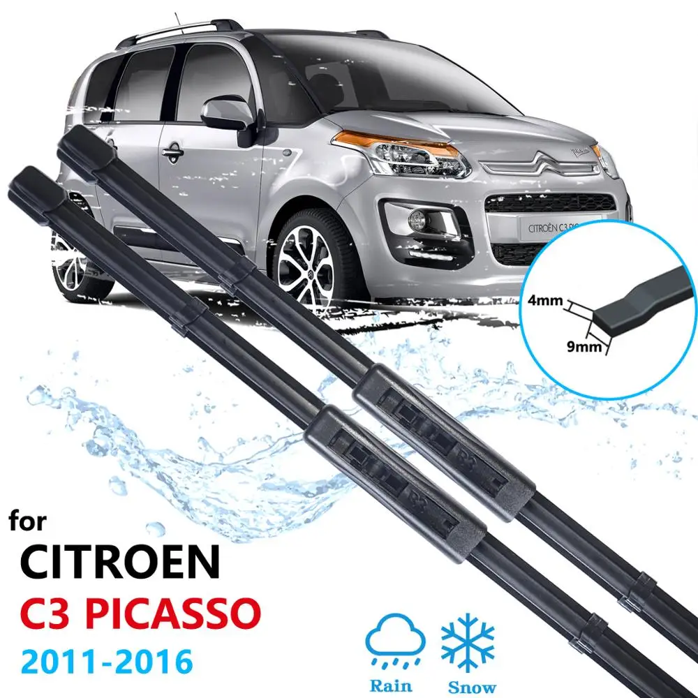 For Citroen C3 Picasso 2011 2012 20113 2014 2015 2016  Front Windscreen Windshield Wipers Car Accessories Washer Car Wiper Blade