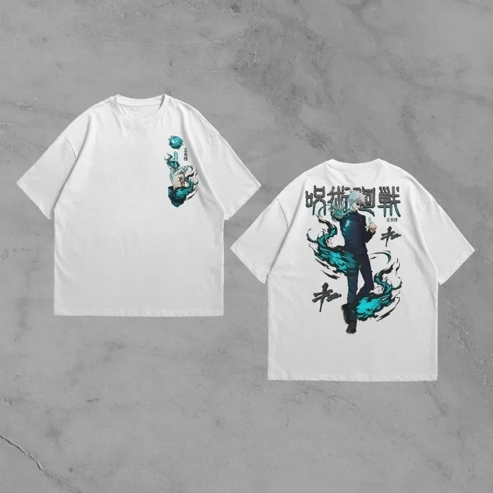 

2026 Summer Jujutsu Kaisen Anime Satoru Gojo Printed Loose Short-sleeved Pure Cotton Children's T-shirt Unisex Casual Loose Y2k