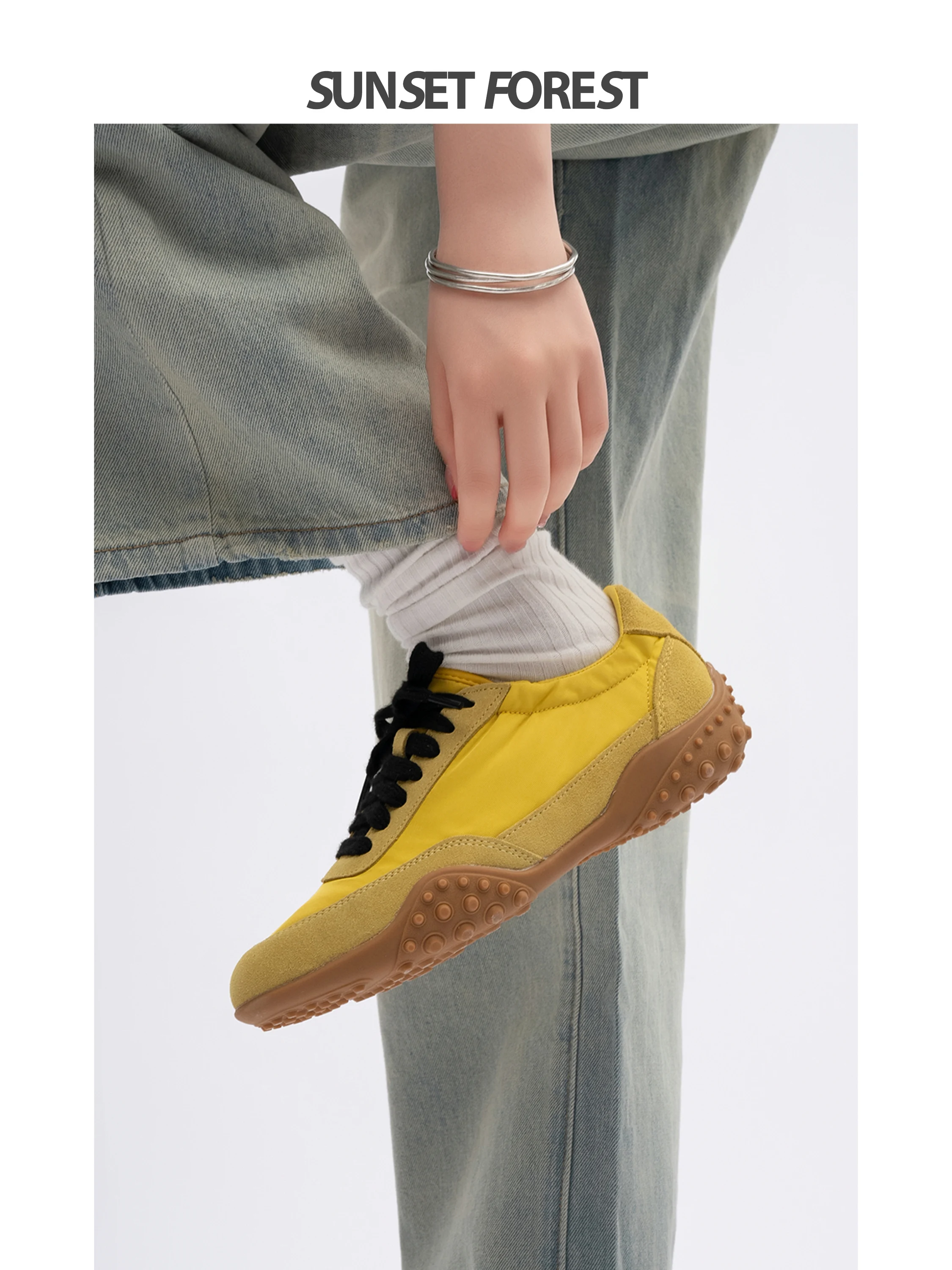 scarpe-sportive-gialle-sunset-forest-da-donna-nuove-sneakers-estive-casual-leggere-con-fibbia-incrociata-per-outdoor-e-moda