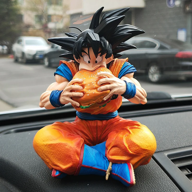 Figura Coleccionable de Goku como Hamburguesa de Dragon Ball, Decoración de Escritorio, Adorno para el Hogar, Regalo para Coleccionistas de Anime