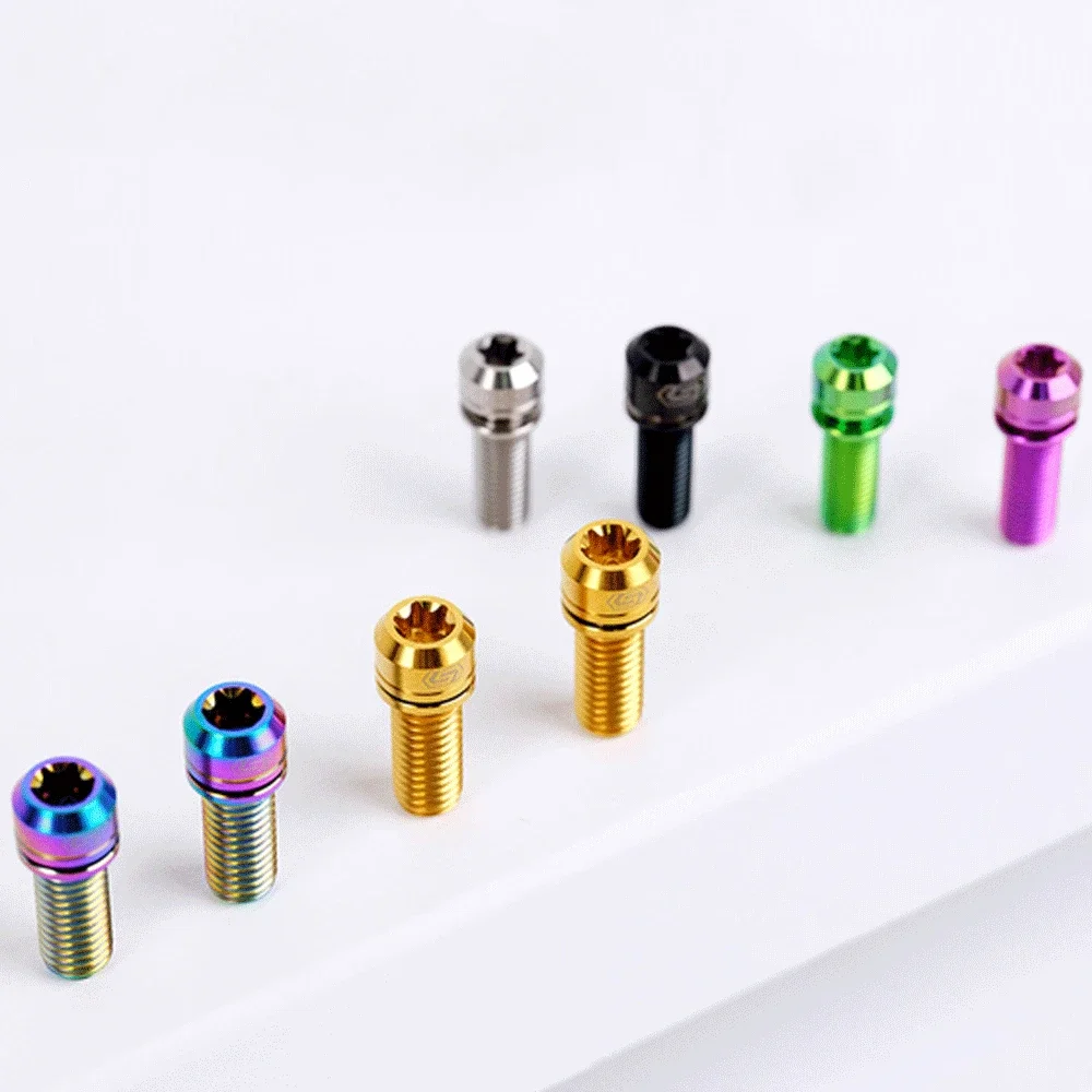 Multiple Color M5 p0.8mm x  10 12 14 16 18 20 25 30 35 40mm GR5 Titanium Alloy Screw Bolt  T25 Torx Cap Head For Motocycle