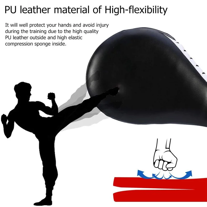 2pcs Taekwondo Kick Target Pad Target Karate Boxing Kids Training Practise Leather Hitting Target Martial Arts Training Sports
