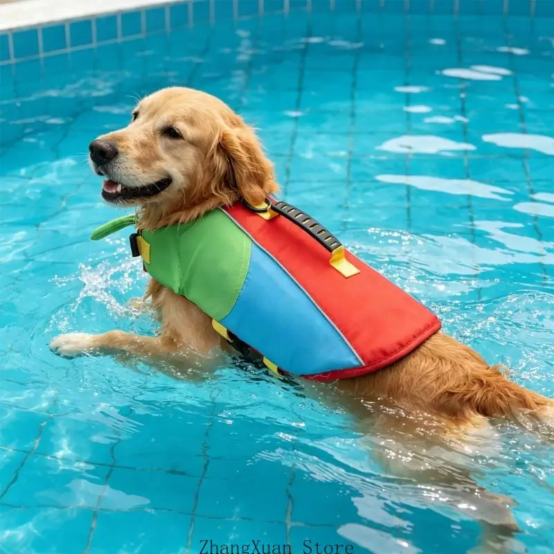 Hunde-Schwimmwesten mit Kragenunterstützung, verstellbare Jacken für überwachtes Schwimmen 3XUF – Detail 9