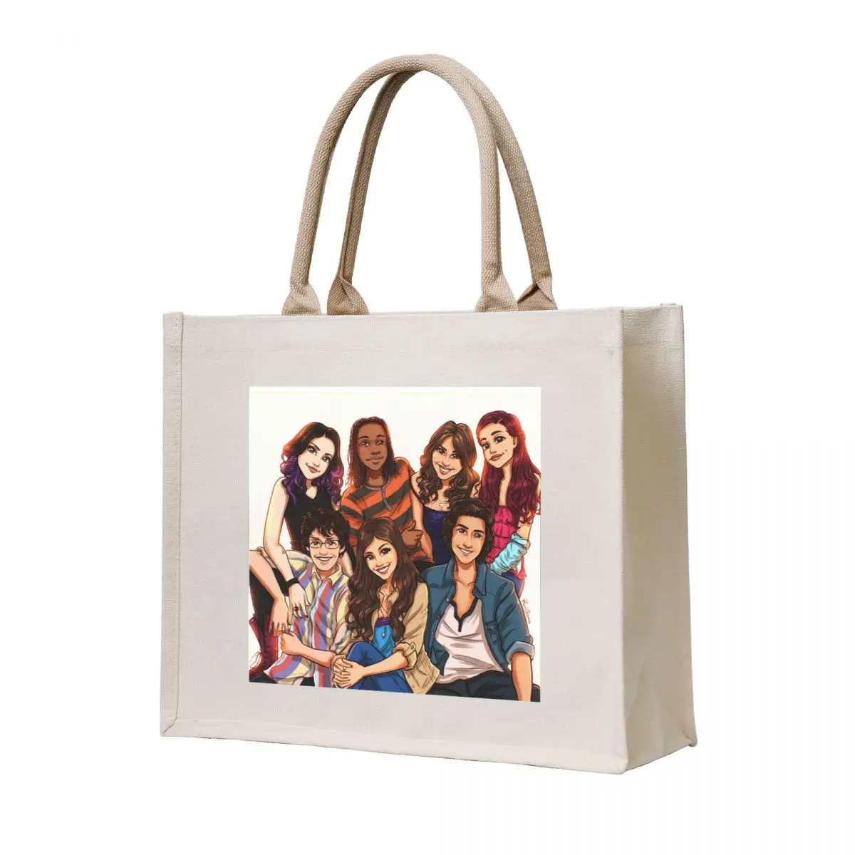 

Victorious Cast Tote Bag hand bag ladies reusable grocery bags custom fabric bag Women bags