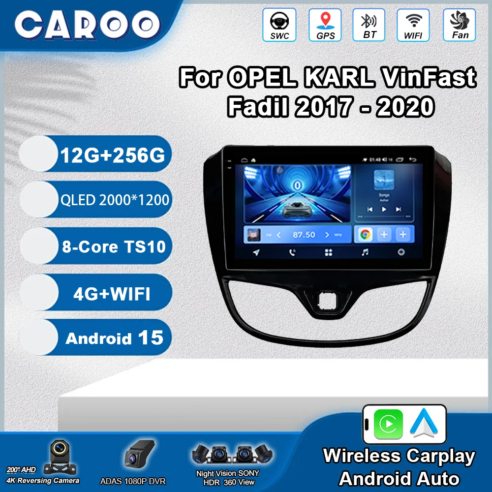 

Автомобильный радиоприемник Android 15 Auto для OPEL KARL VinFast Fadil 2017-2020 WIFI Мультимедийный плеер Стереонавигация 4G GPS Carplay Экран