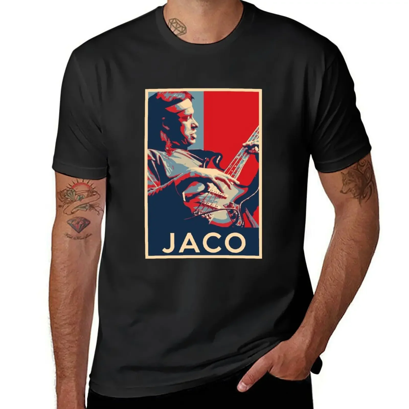 

Jaco Pastorius Hope Poster - Sizes of Jazz Musician History T-Shirt Short sleeve tee sublime mens t shirts casual stylish