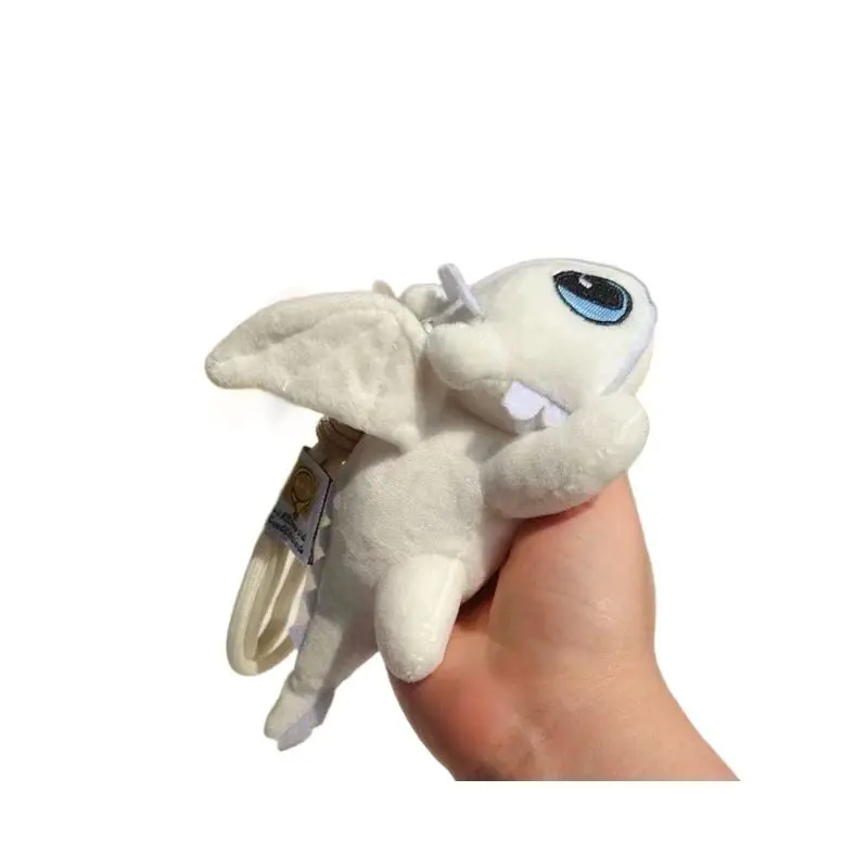 2PCSDragon Taming Master Super Cute Toothless Plush Toy Doll Black and White Flying Dragon Backpack Pendant Decoration Doll Gift view 5