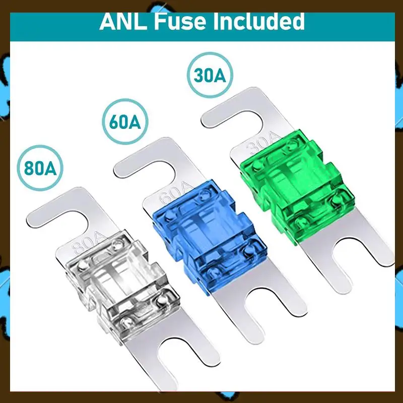 Promotion! 2X Power Distribution Block, Fused Power Distribution Block Car Audio 4 Way MIDI Fuse Block For Auto UTV Boat Stereo