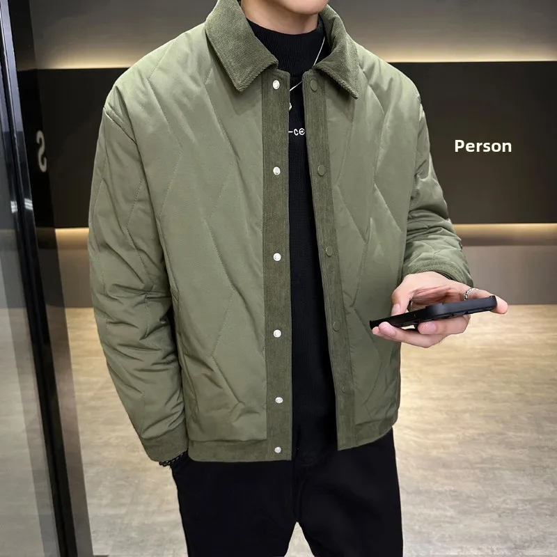 

Осень-зима, мужской хлопковый джет, искусственный двухсекционный стеганый воротник-стойка с вышивкой, модный новый Sle, подставка из полиэфирного волокна