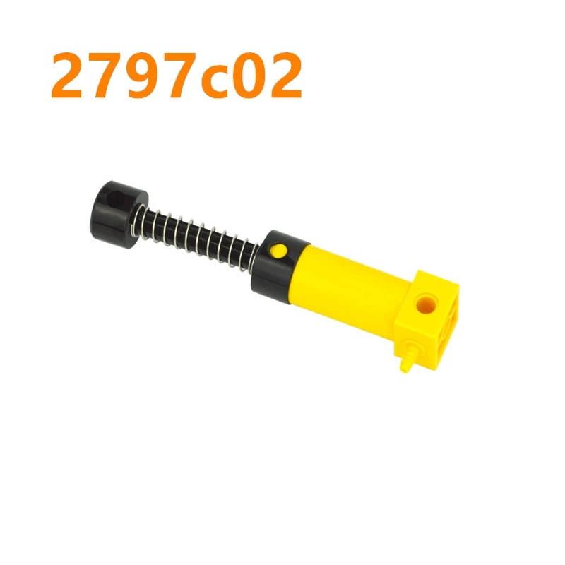 MOC Technische Teile Pneumatische Luftpumpensteine Klein (6L) V2 mit verstärktem Zylinder 19476 19482 19475 Kompatibel mit 8800 Blöcken