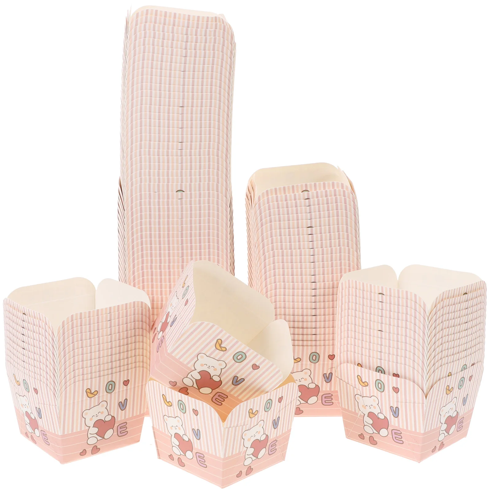 

100pcs Baking Cake Paper Cups Food Grade Disposable Biodegradable Party Supplies Mini Cake Box Ideal Shops Restaurants Bakeries