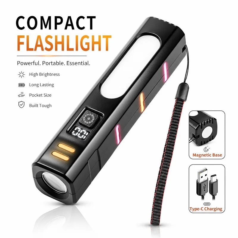 fluorescent-led-flashlight-xhp50-high-power-torch-with-red-blue-warning-lights-type-c-charging-outdoor-waterproof-emergency-lamp