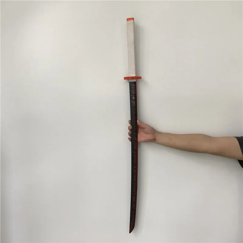 Đồ Chơi Cosplay 1:1 Kimetsu Không Yaiba Thanh Kiếm Vũ Khí Demon Slayer Rengoku Kyoujurou Thanh Kiếm Anime Ninja Dao PU Đồ Chơi 104Cm