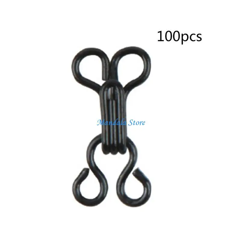 

U2JC 100Pcs Small Eye Sewing Closure Connector Buckle Sewing Hooks Bra Hooks Metal Snaps Sewing Hook Bra Metal Sewing Hooks
