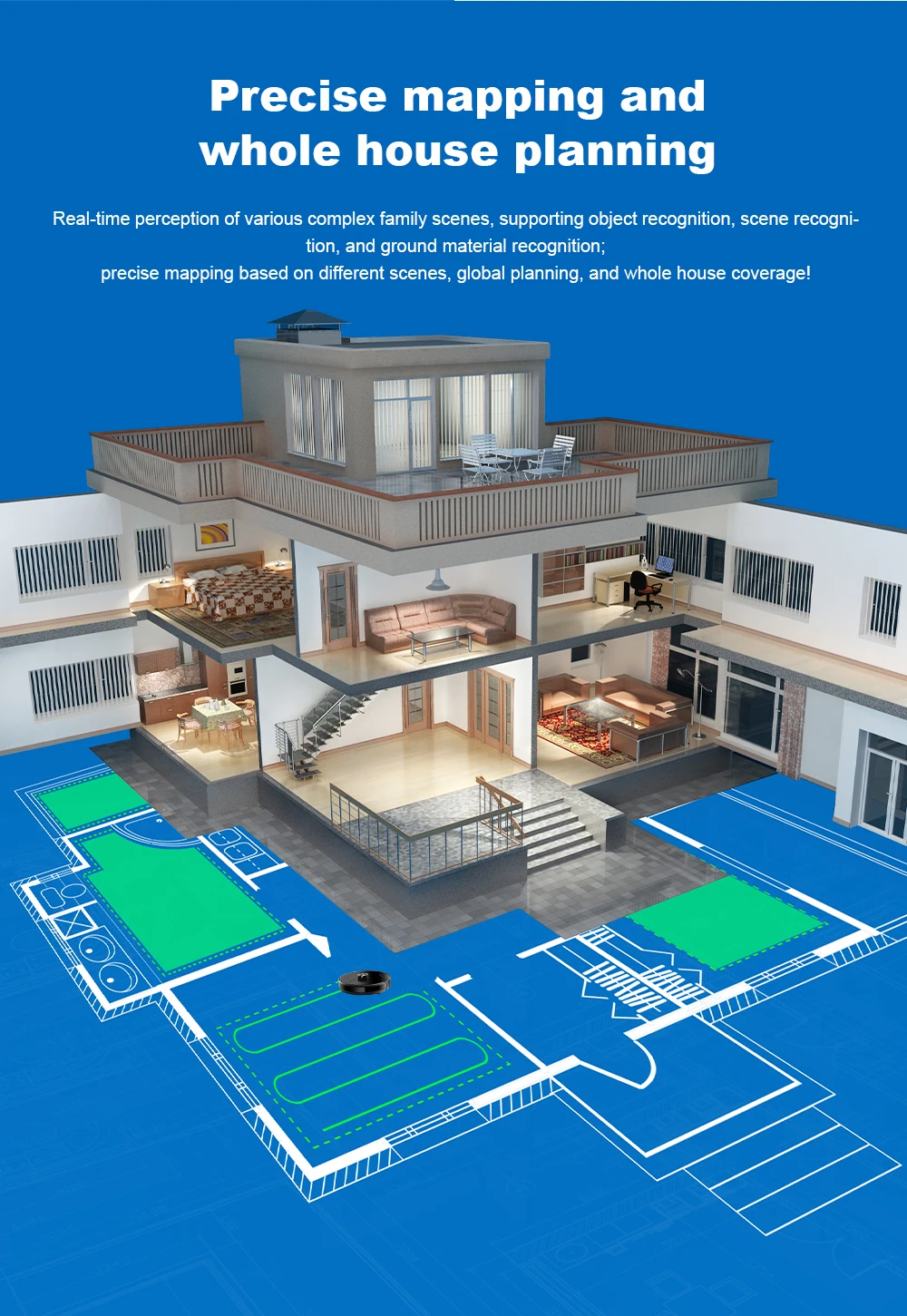 Liectroux X6 LDS Robot Vacuum Cleaner,Laser Lidar Navigation,Wet & Dry Mopping,6500Pa Suction,Multi-Floor Map,Customized Smart H