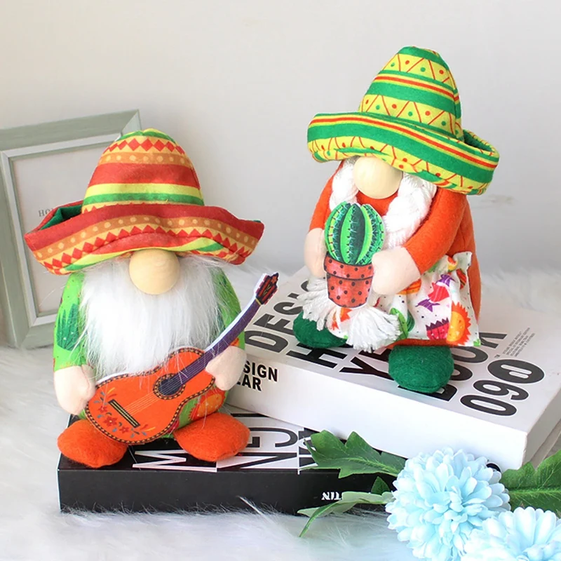 Fiesta Gnome Couple Cinco De Mayo Tomte For Mexican Taco Tuesday Elf Dwarf Gift Nisse Kitchen Tiered Tray Decorations