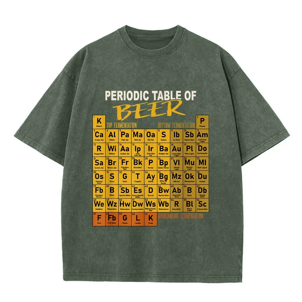 Periodic Table of Beer Craft Style Brewery T-Shirt Luxury Functional Short Sleeve T Shirt Free Delivery Shipping Clothes For