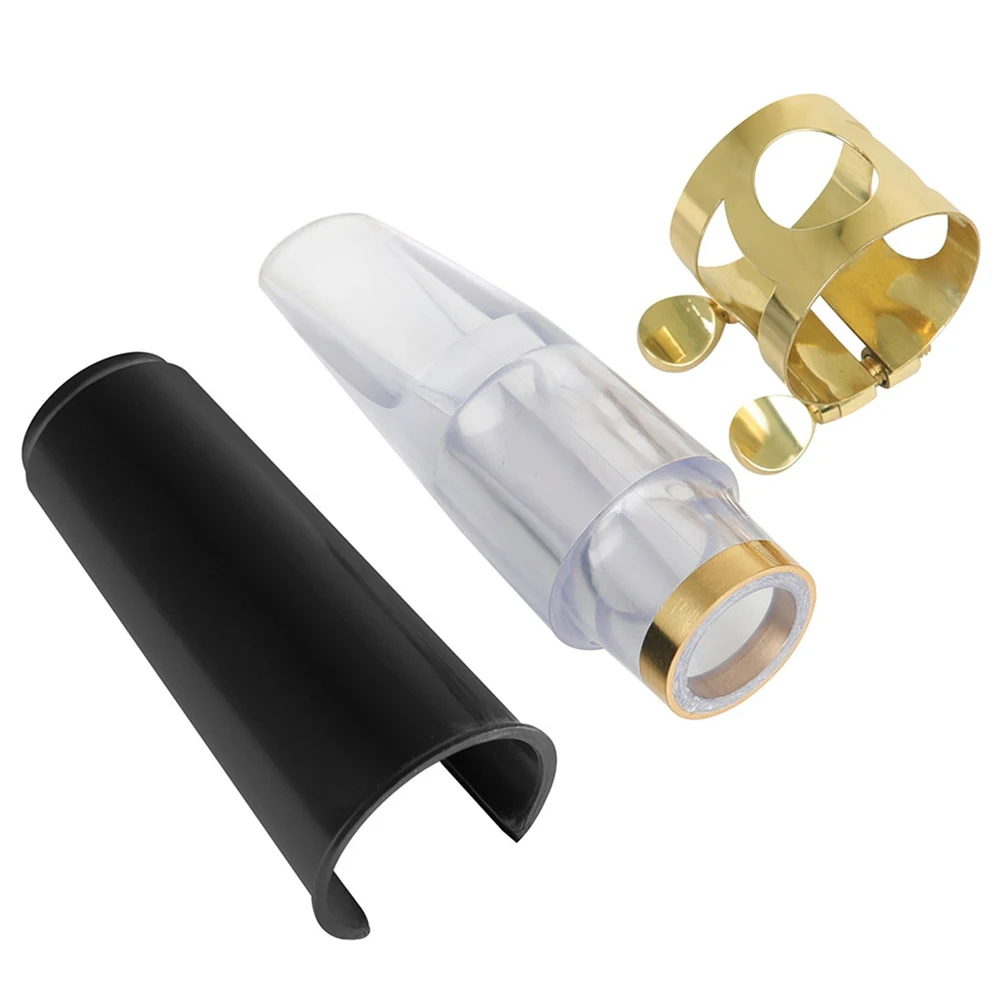 

1 Set Alto Saxophone Cap Ligature Kit Durable Metal Plastic Parts For Sax Alto Accessories Wear Resistant Simple Design Supplies